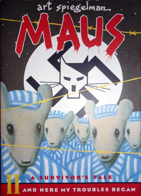 Graphic Novel Cover: Maus II:a survivor's tale: and here my troubles began by Art Spiegelman