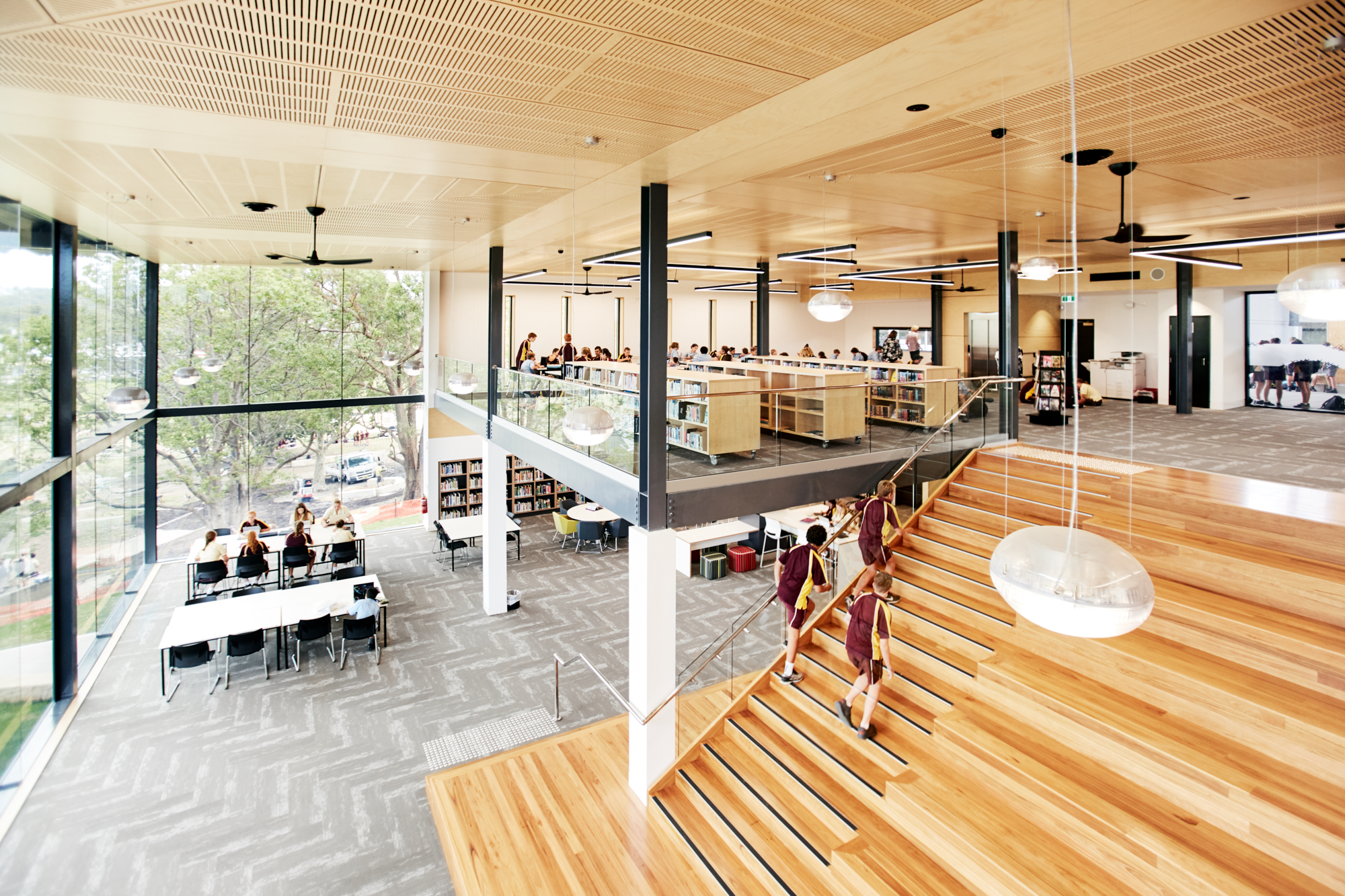 Staphanie Strachan's school library in Newcastle.